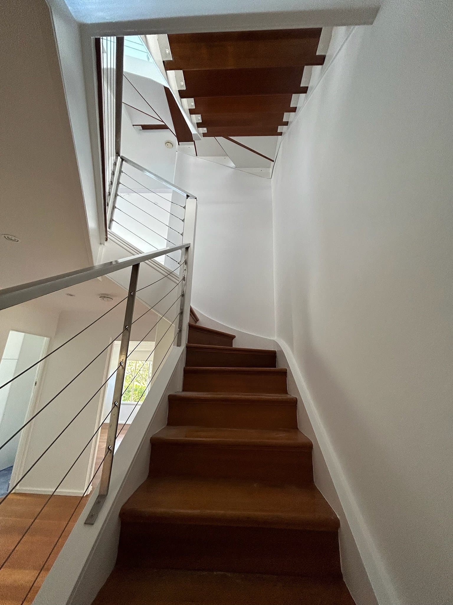 Balgowlah Heights stair detail after repainting beside timber stairs