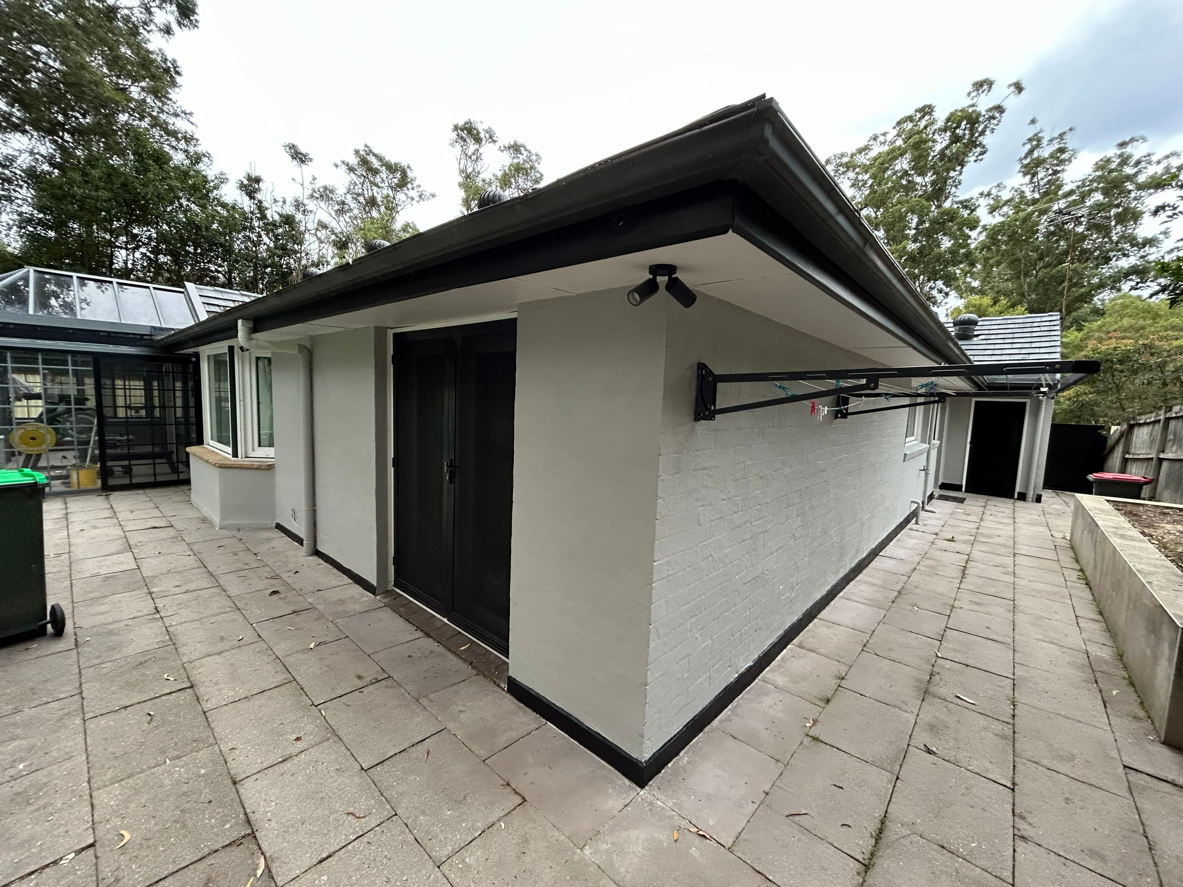 Carlingford rear patio exterior wall after repainting