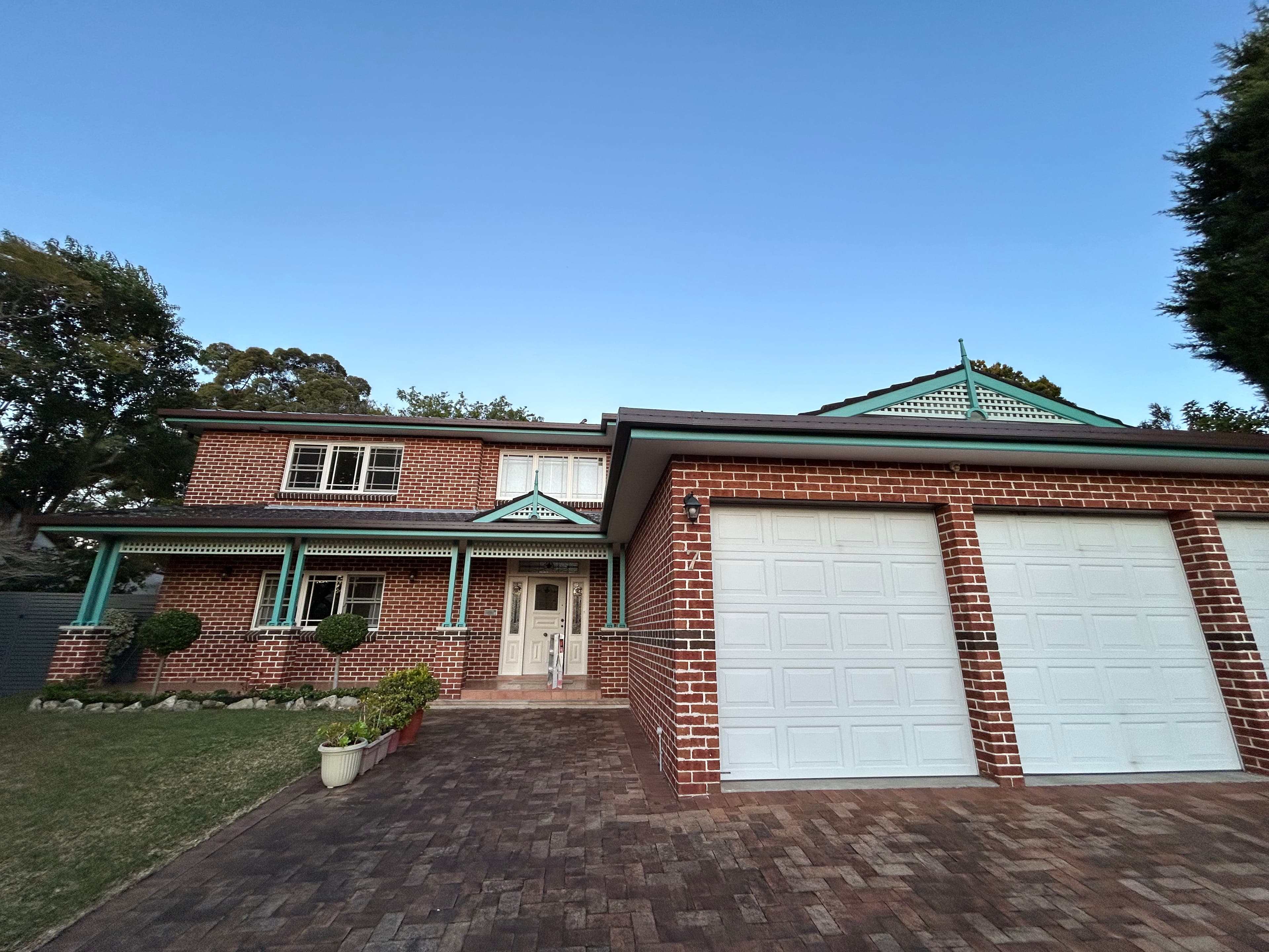 Chatswood front facade and garage elevation after exterior painting