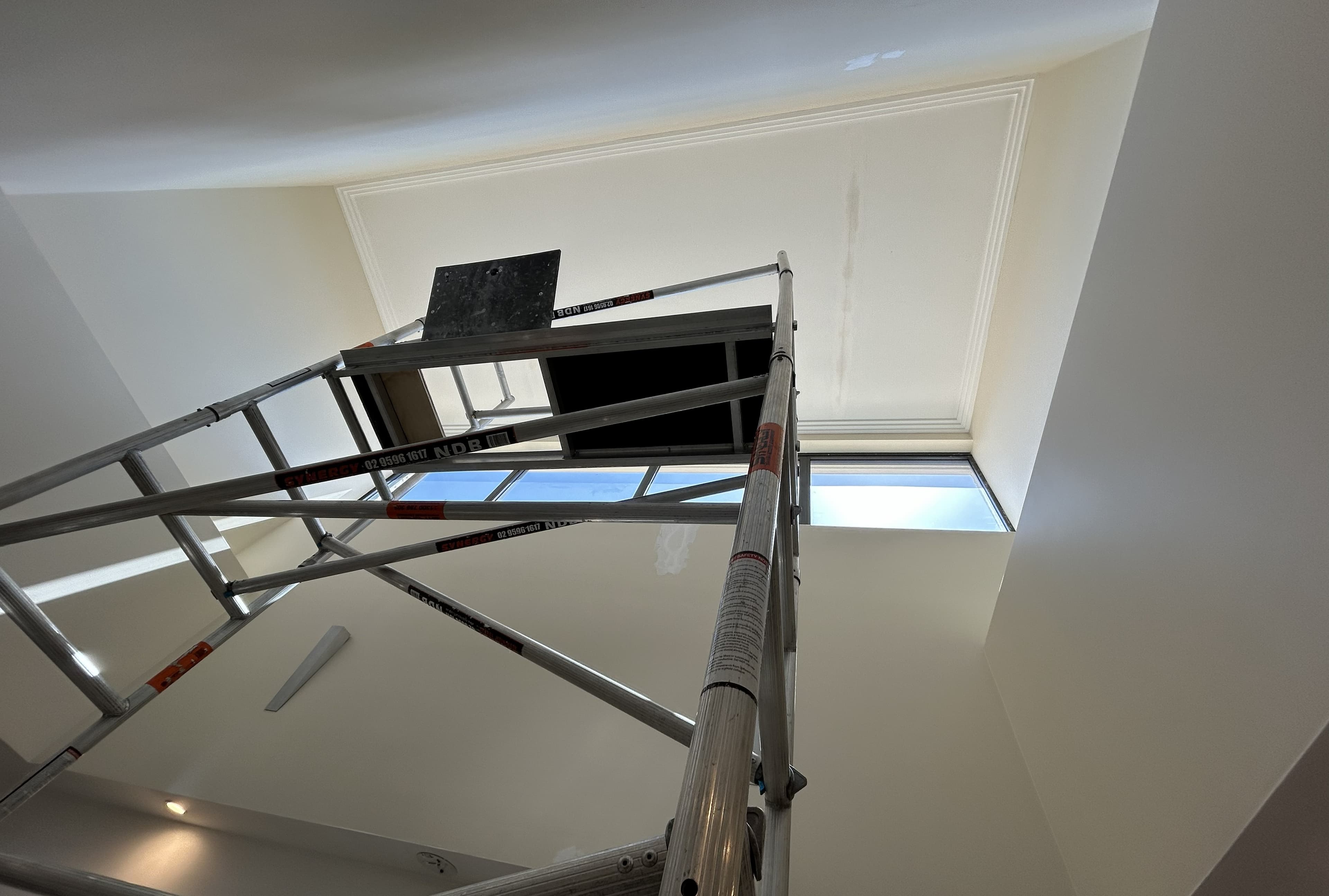 Dee Why strata high ceiling and wall area before repainting