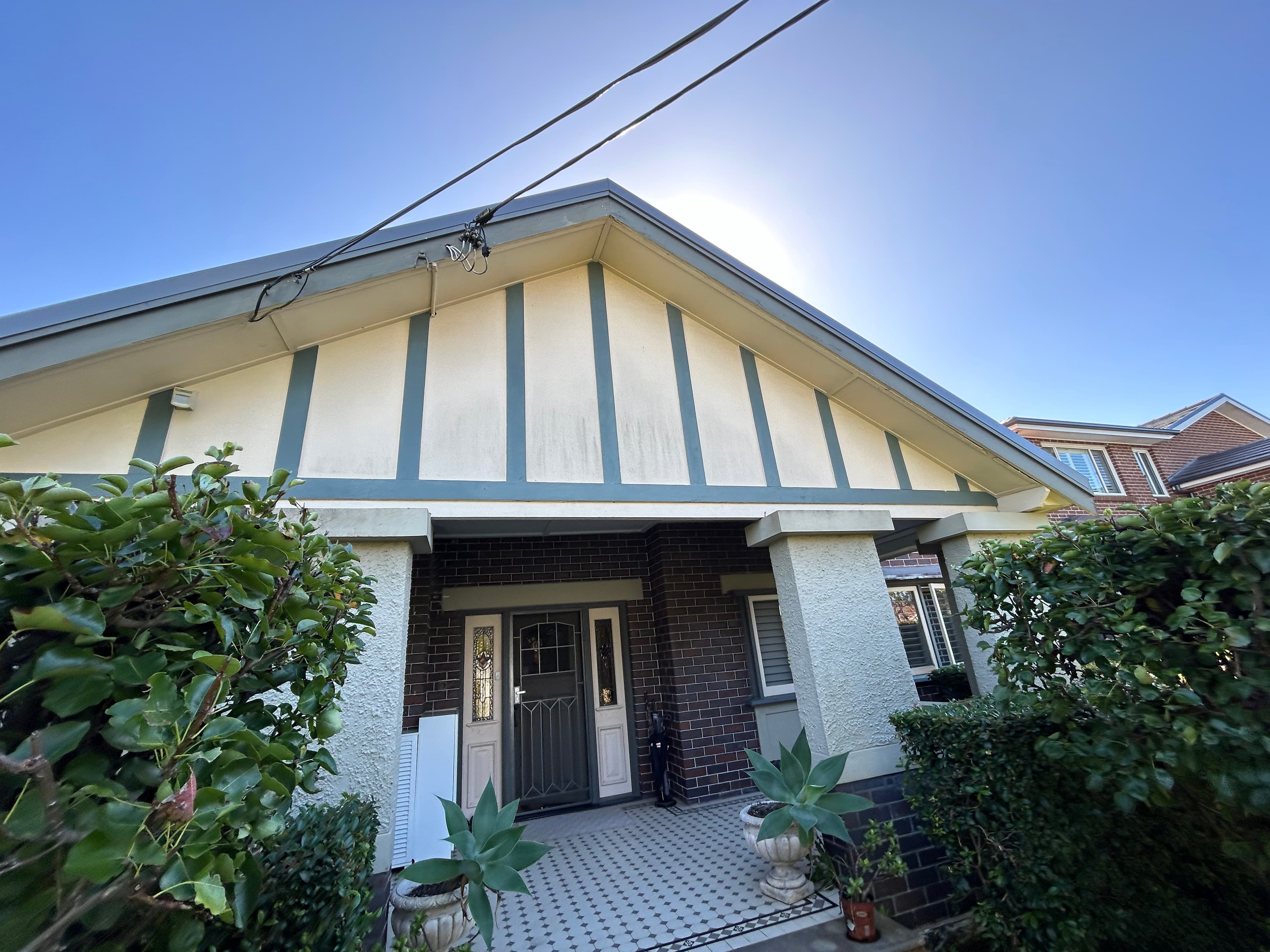 House facade and trim before exterior repainting in Sydney