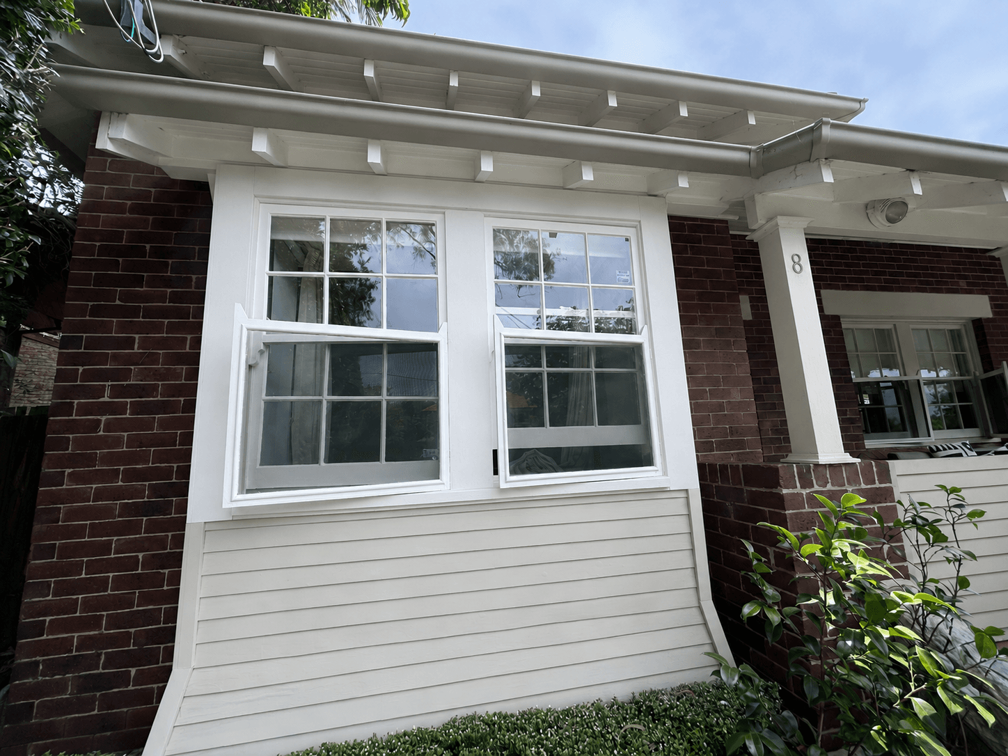 Lindfield exterior timber window and trim after fresh repainting