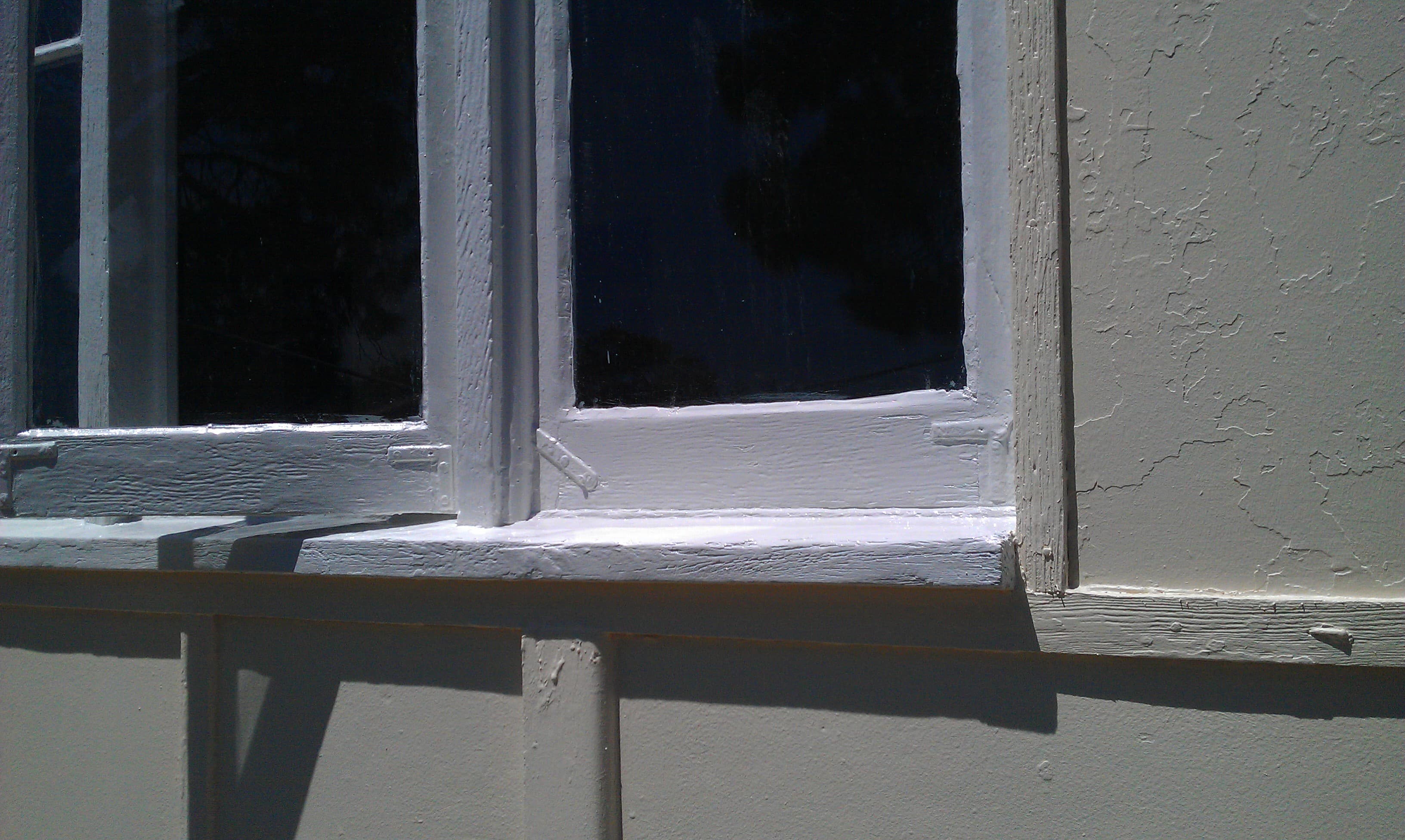 Exterior timber window after restoration and repainting in North Strathfield