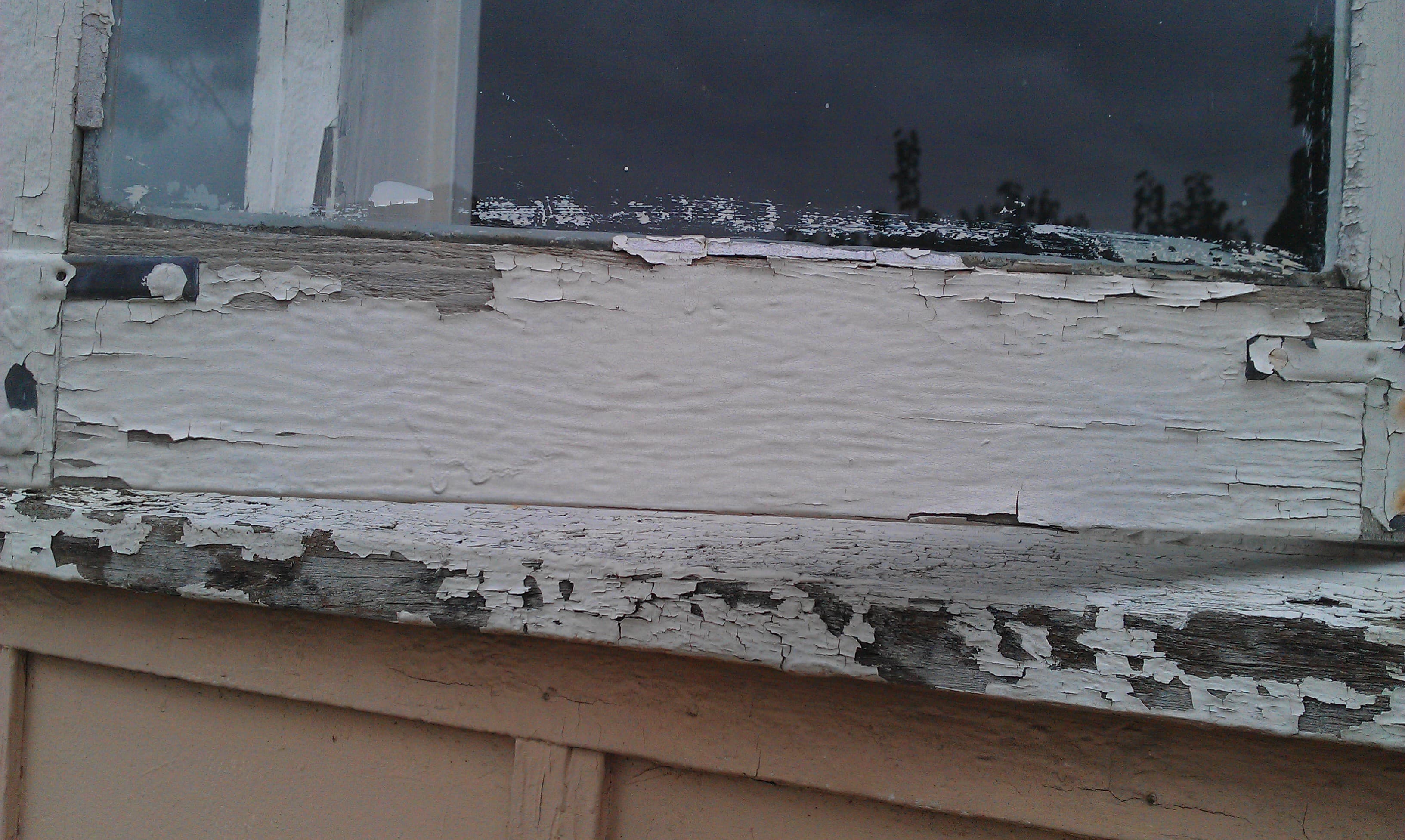 Weathered exterior timber window before restoration in North Strathfield