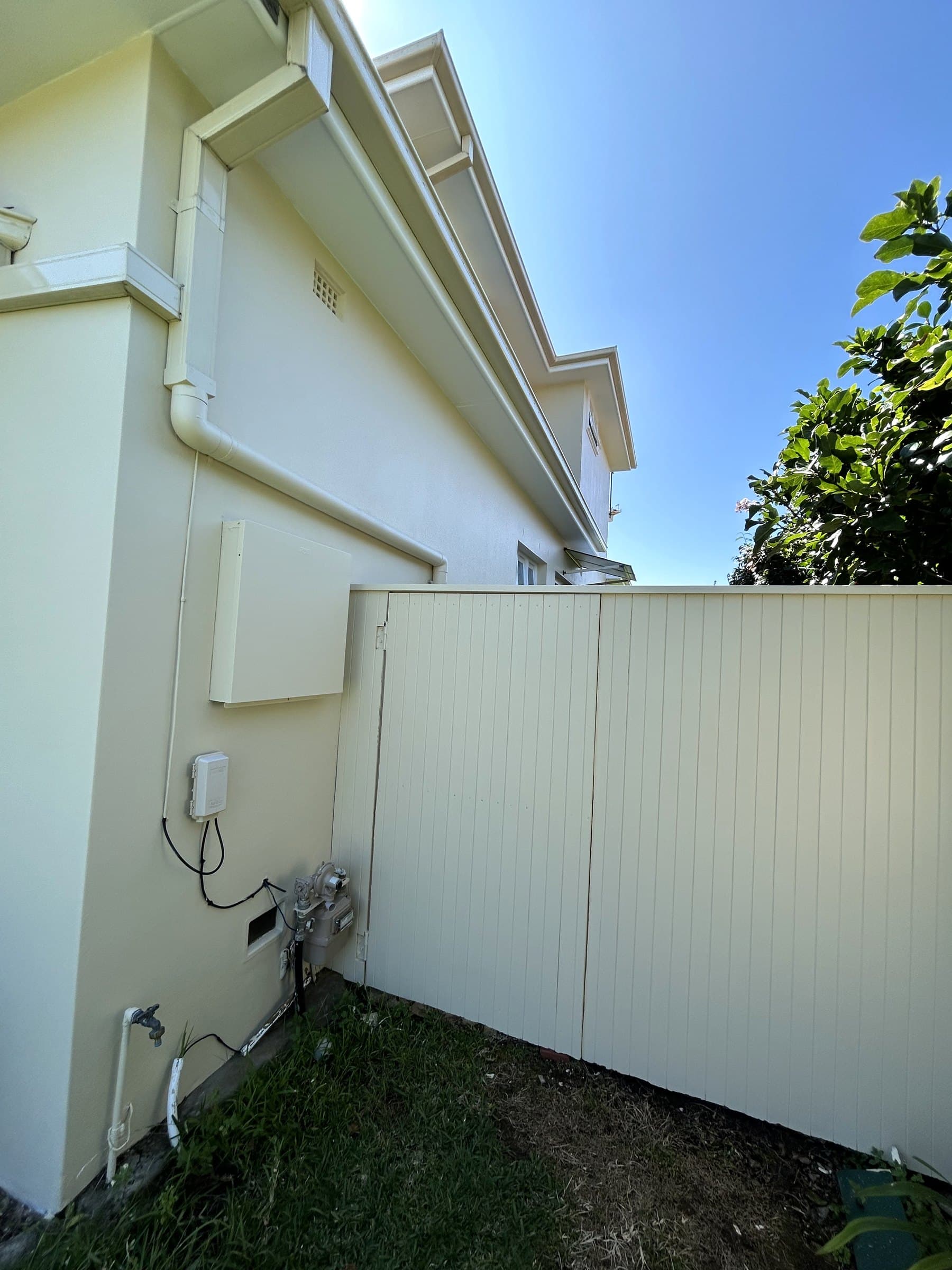 North Willoughby side exterior wall after repainting