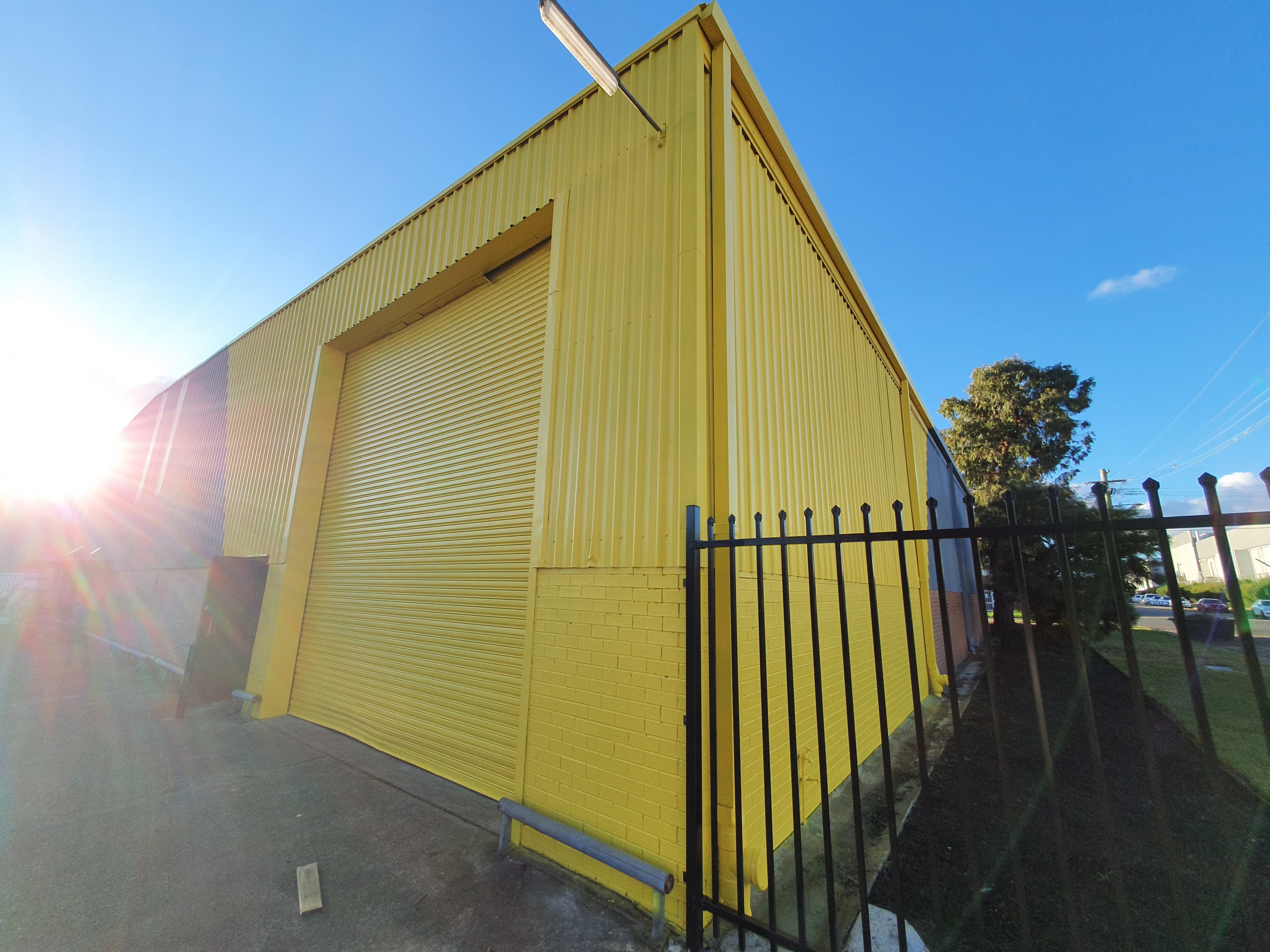 Silverwater commercial side wall after bright exterior repainting