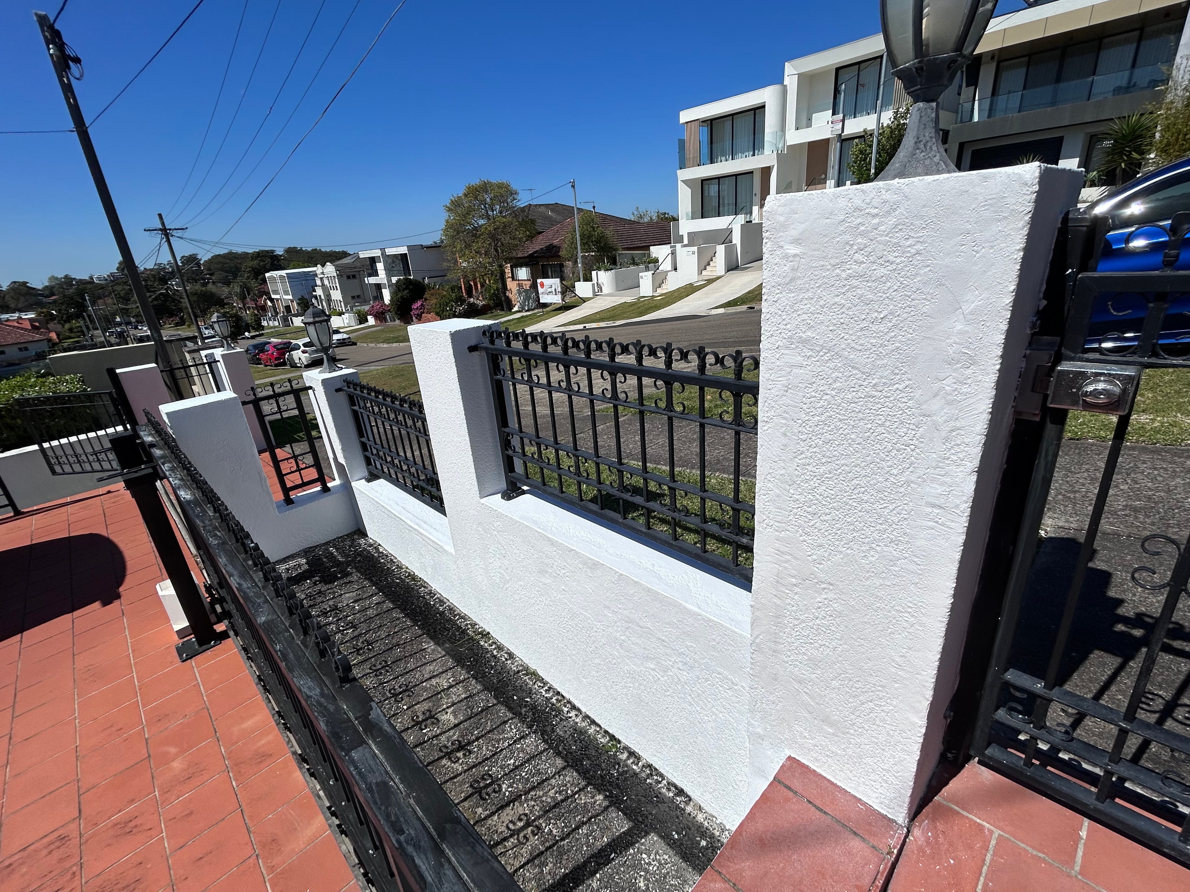 Blakehurst inner side of the front concrete fence after repainting