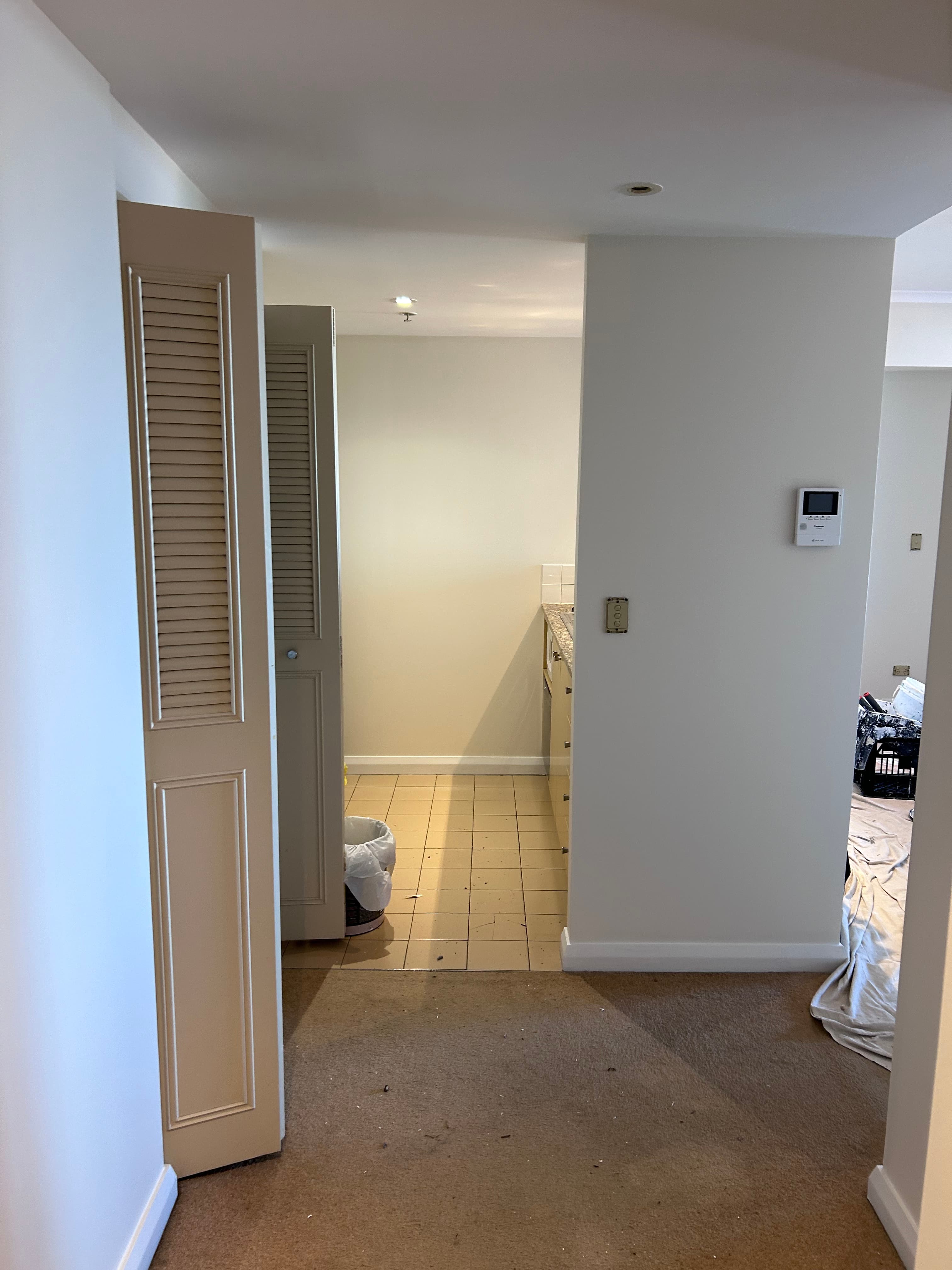 Chatswood apartment living room after interior wall and ceiling repainting