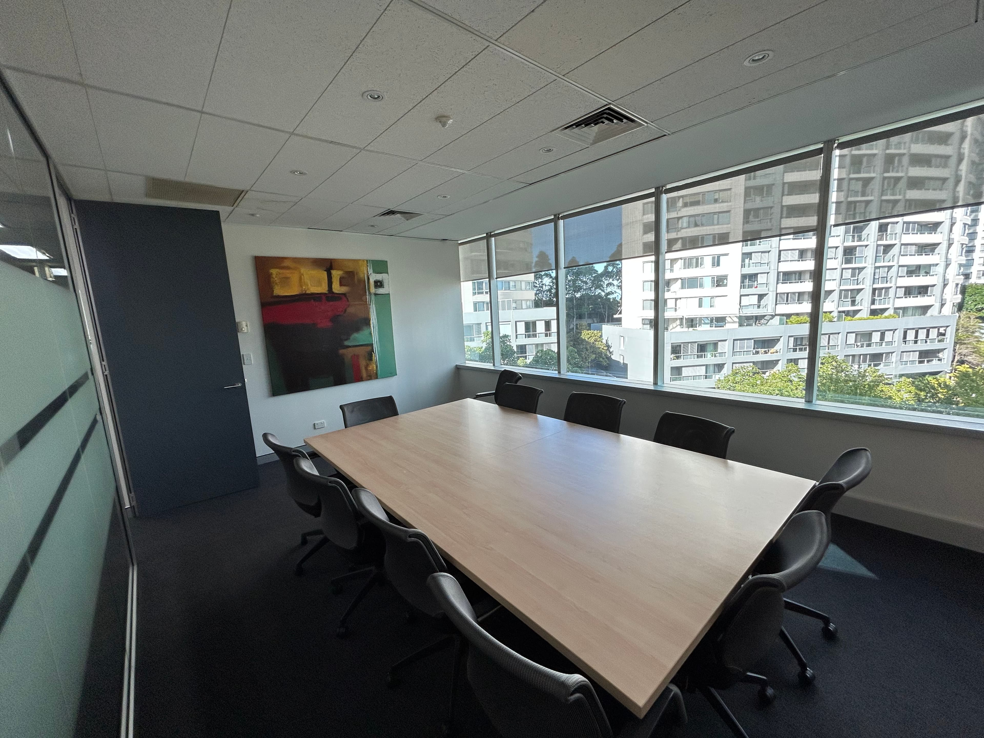 Chatswood office boardroom after commercial interior painting