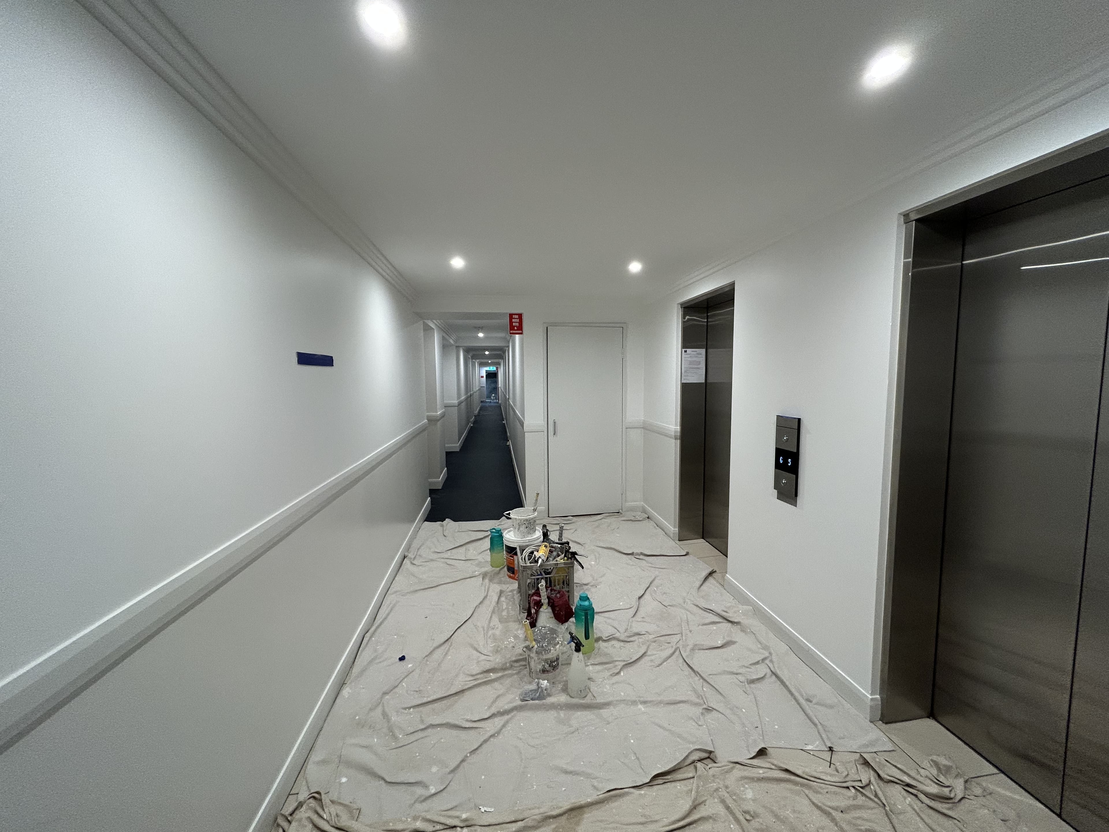 Dee Why strata common area repaint near lift doors
