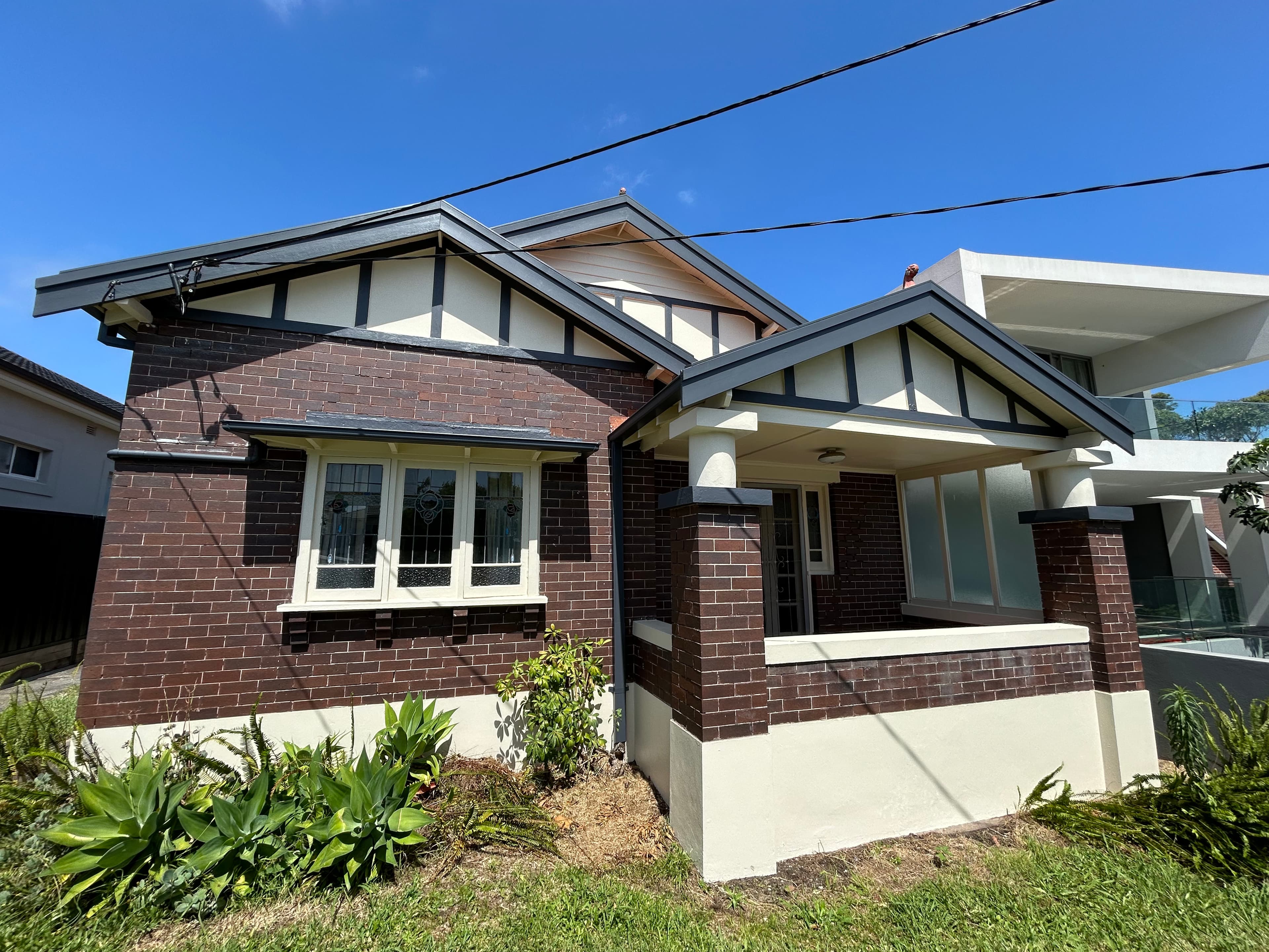 Earlwood house front facade after exterior painting refresh
