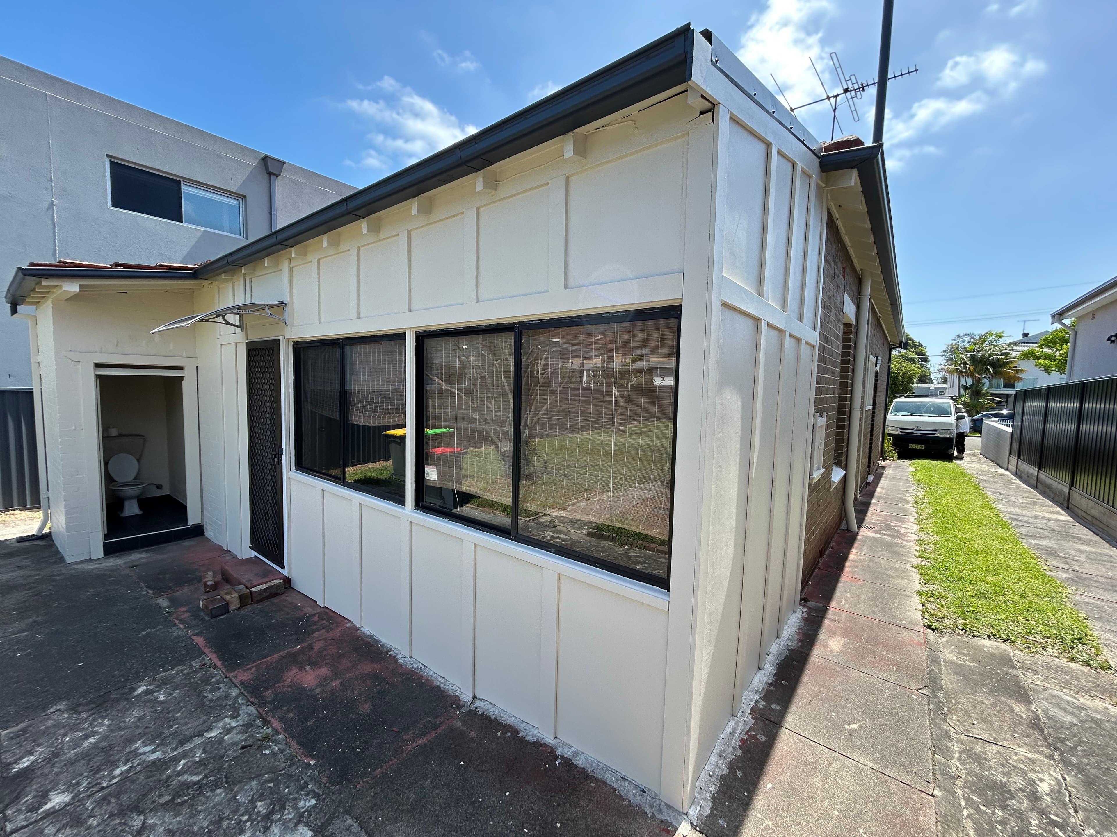 Earlwood rear sunroom exterior after repainting