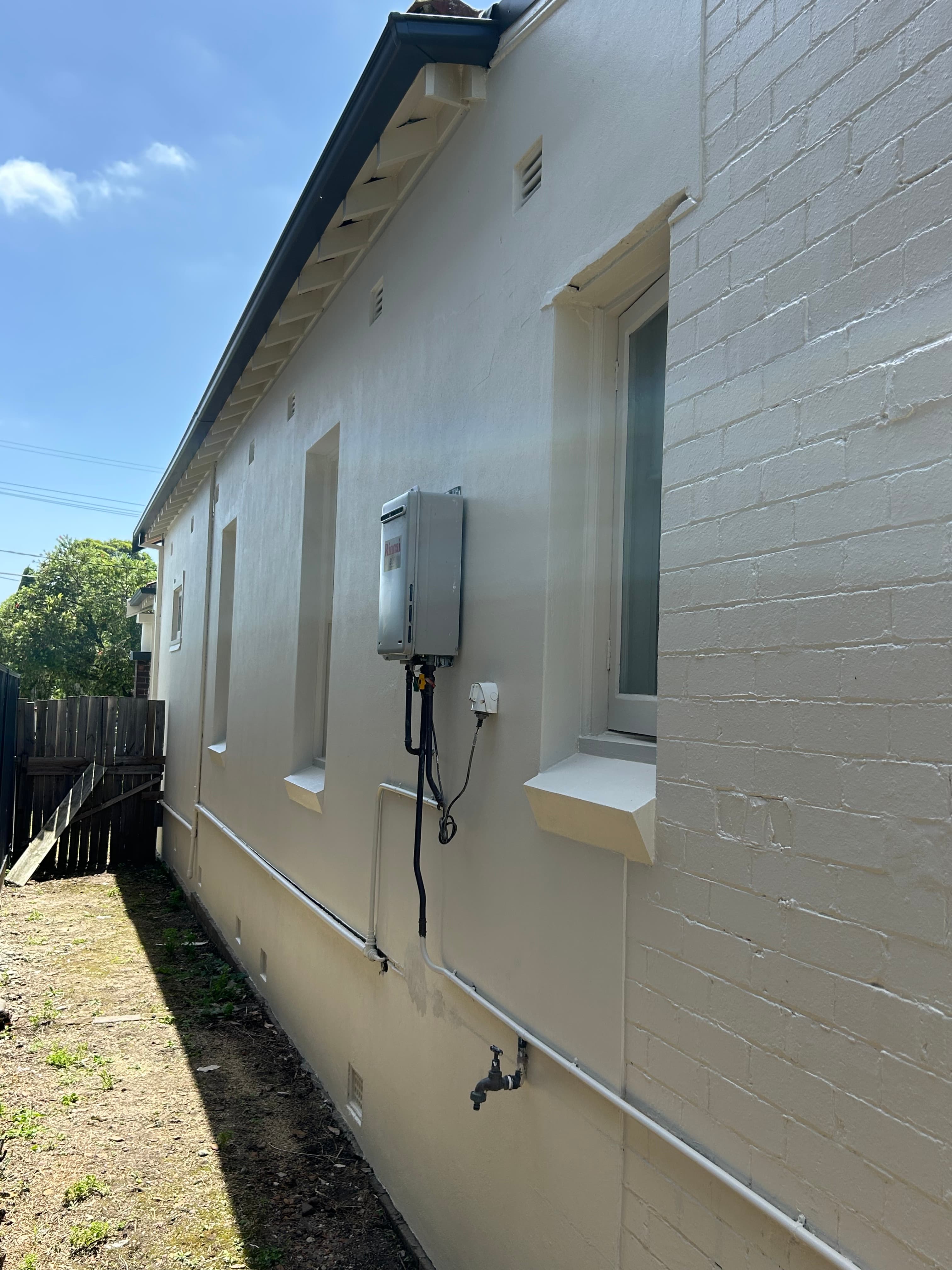 Earlwood side wall detail after exterior repainting