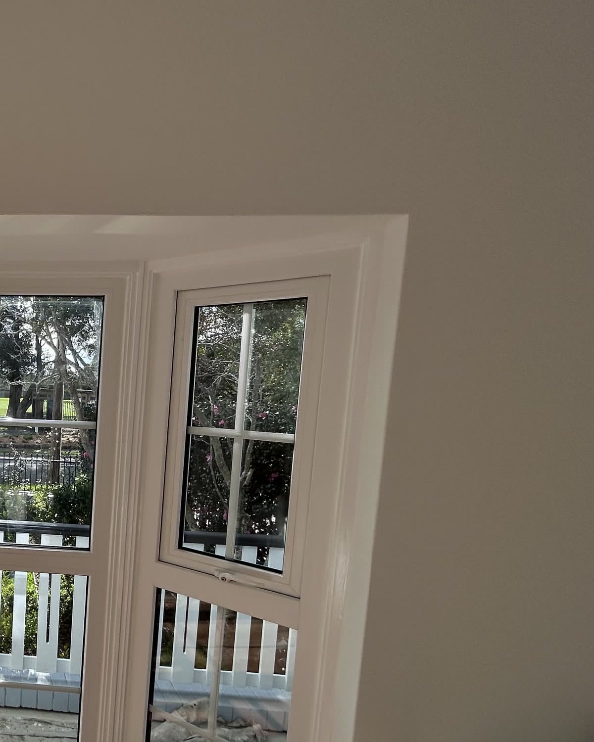 East Lindfield interior bay replacement window frame after painting