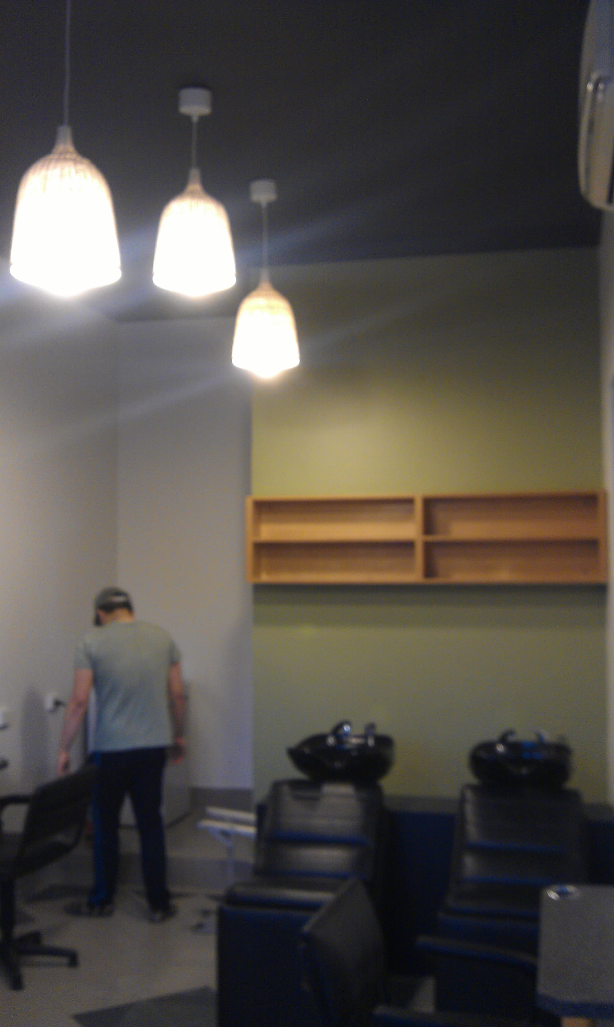 Marrickville salon wash station area after interior painting