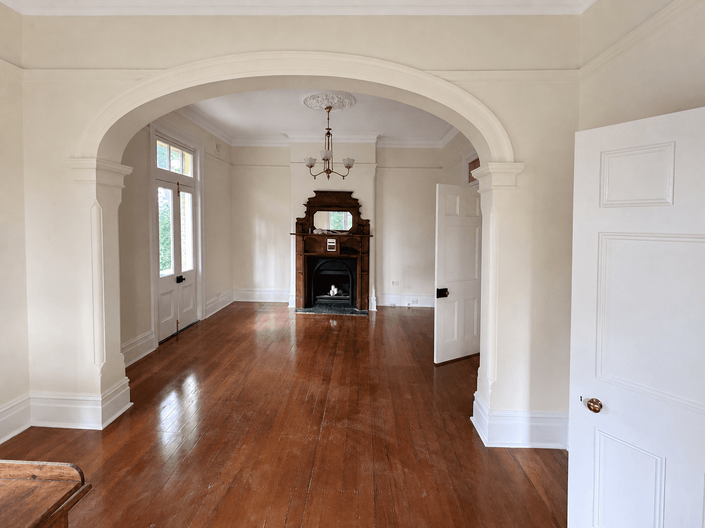 Mona Vale heritage living room and archway after interior painting