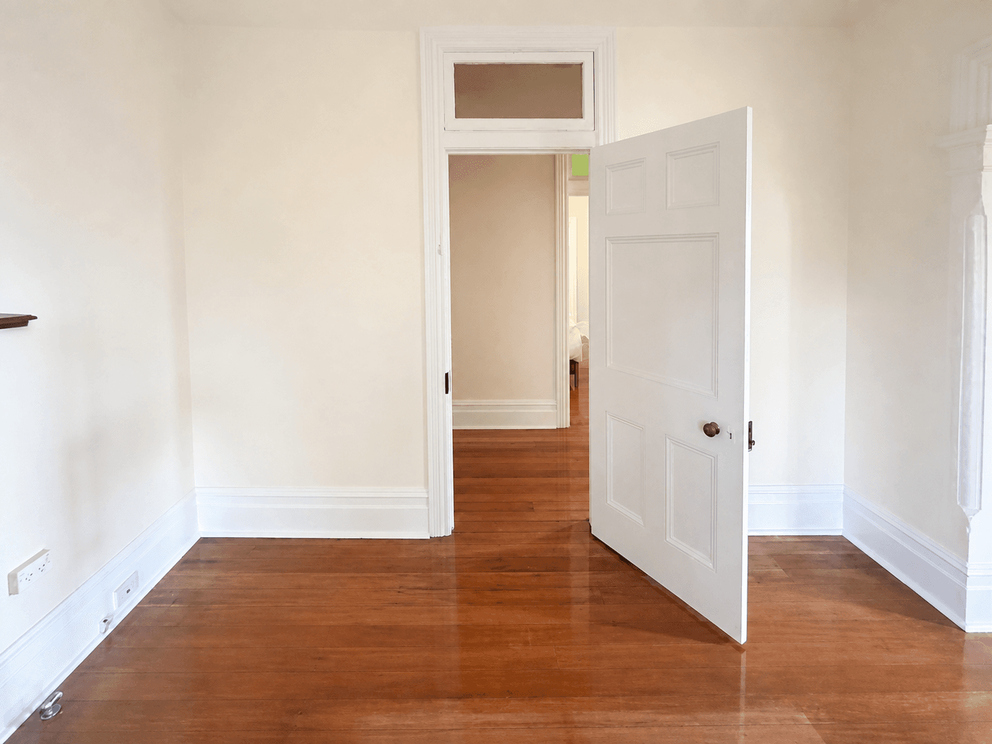 Mona Vale interior room after wall and trim painting