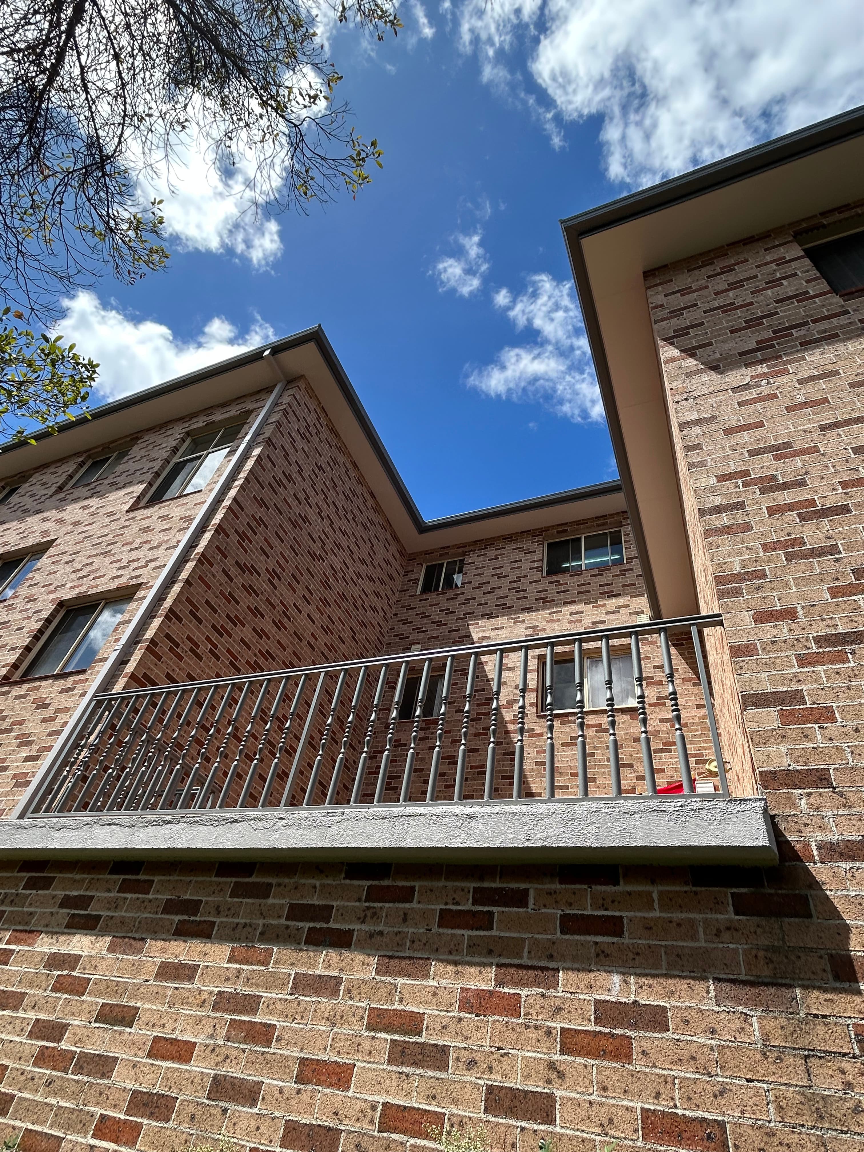 Narwee strata balustrade and upper wall detail after painting refresh