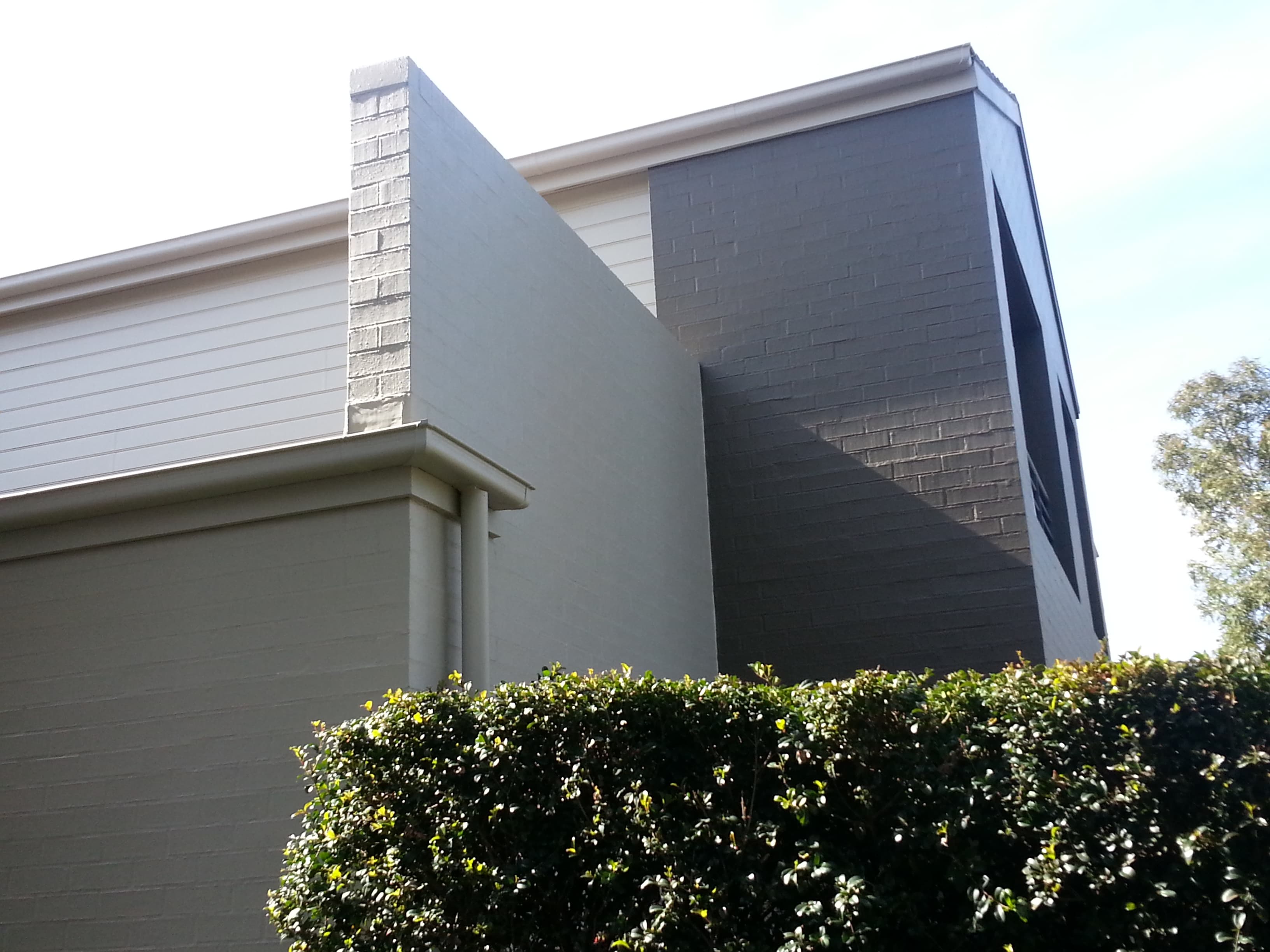 Newington side facade after exterior repainting