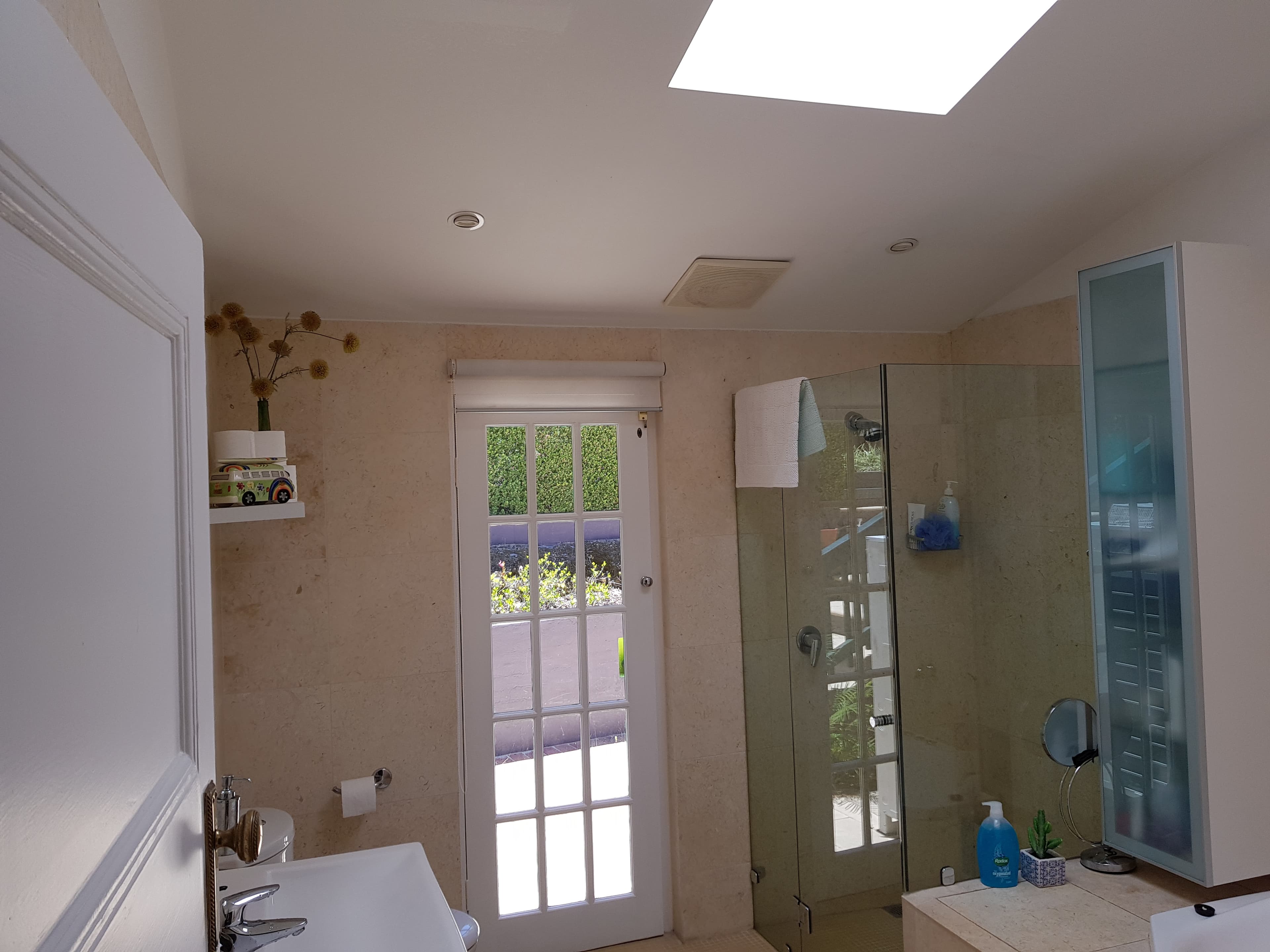 North Bridge bathroom after interior painting with clean ceiling and trim
