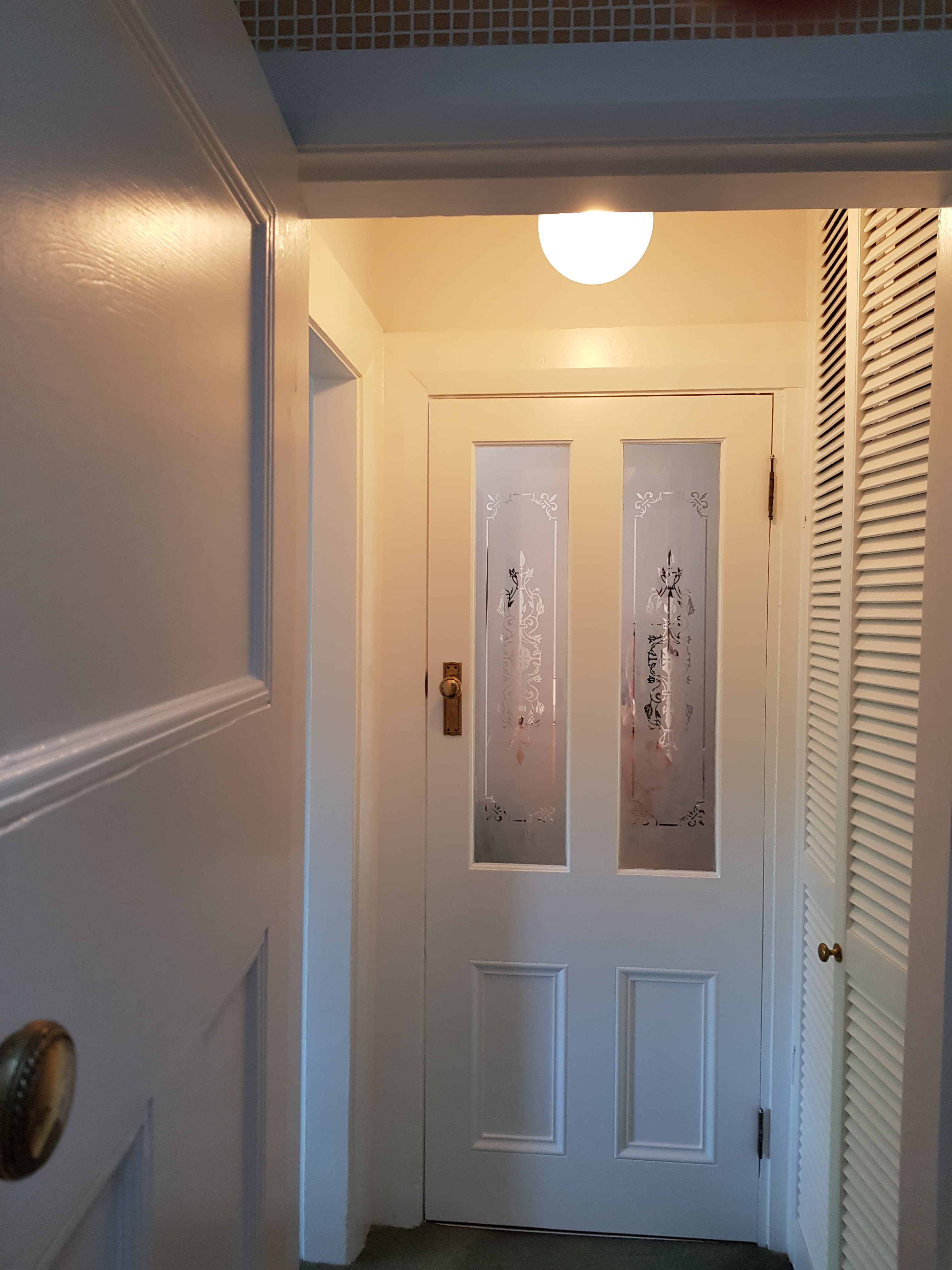 North Bridge entry door and trim after painting