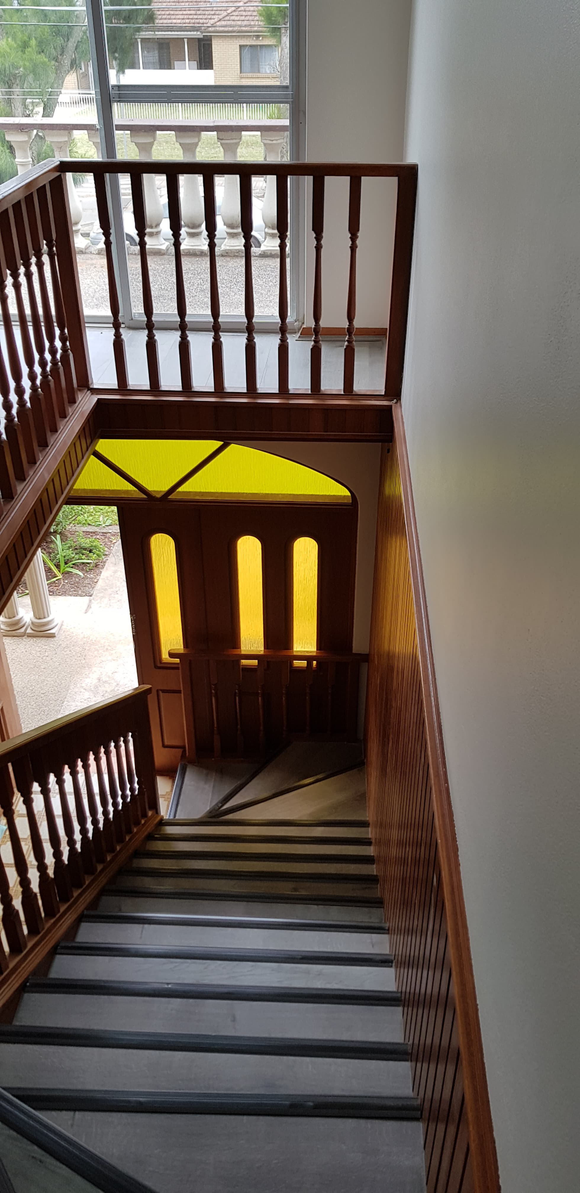 North Ryde stairwell wall after interior painting