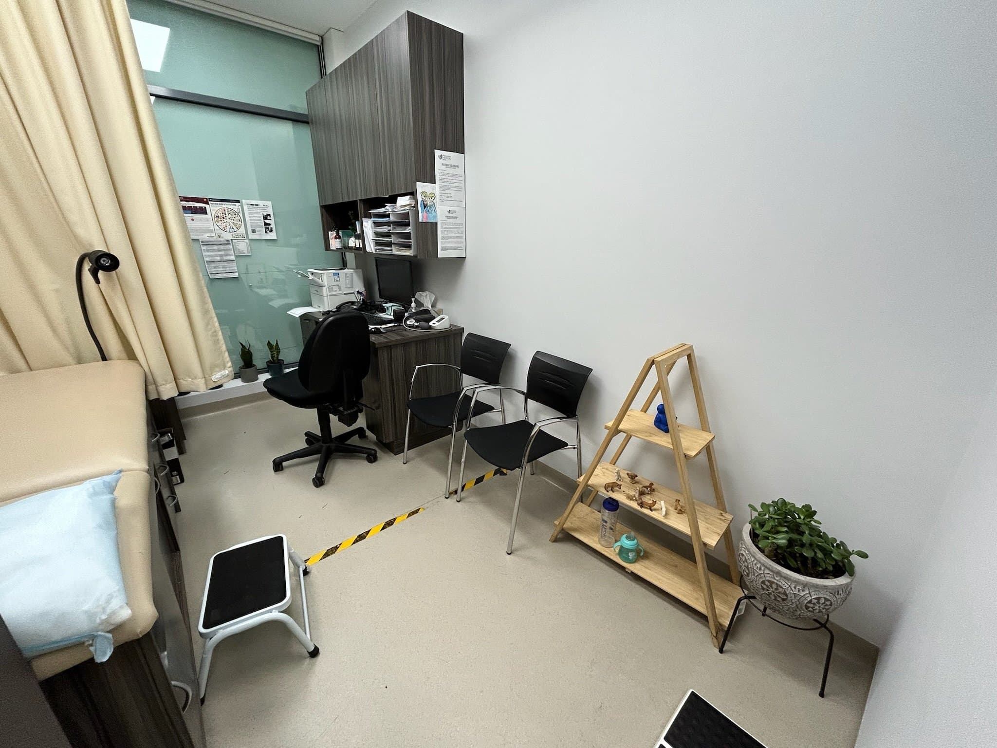 Medical consultation room after commercial repainting in Parramatta