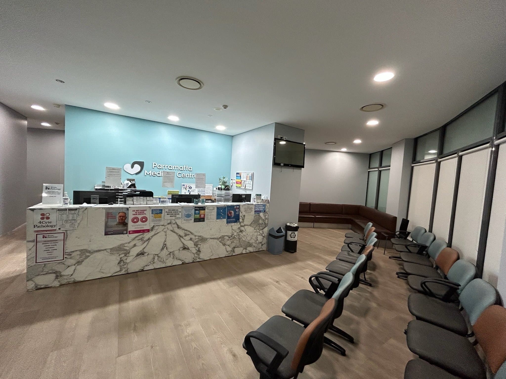 Parramatta Medical Centre waiting area after commercial interior painting