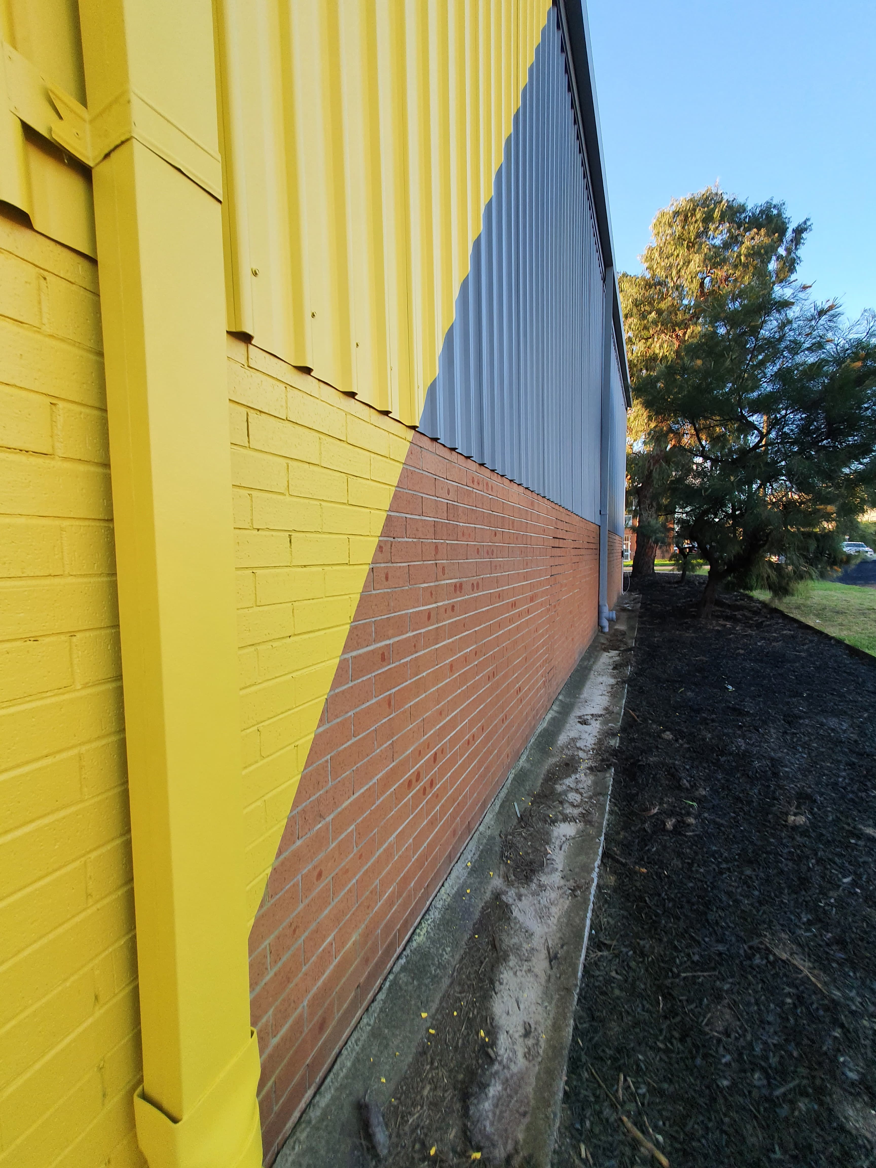 Silverwater commercial side wall detail after exterior painting