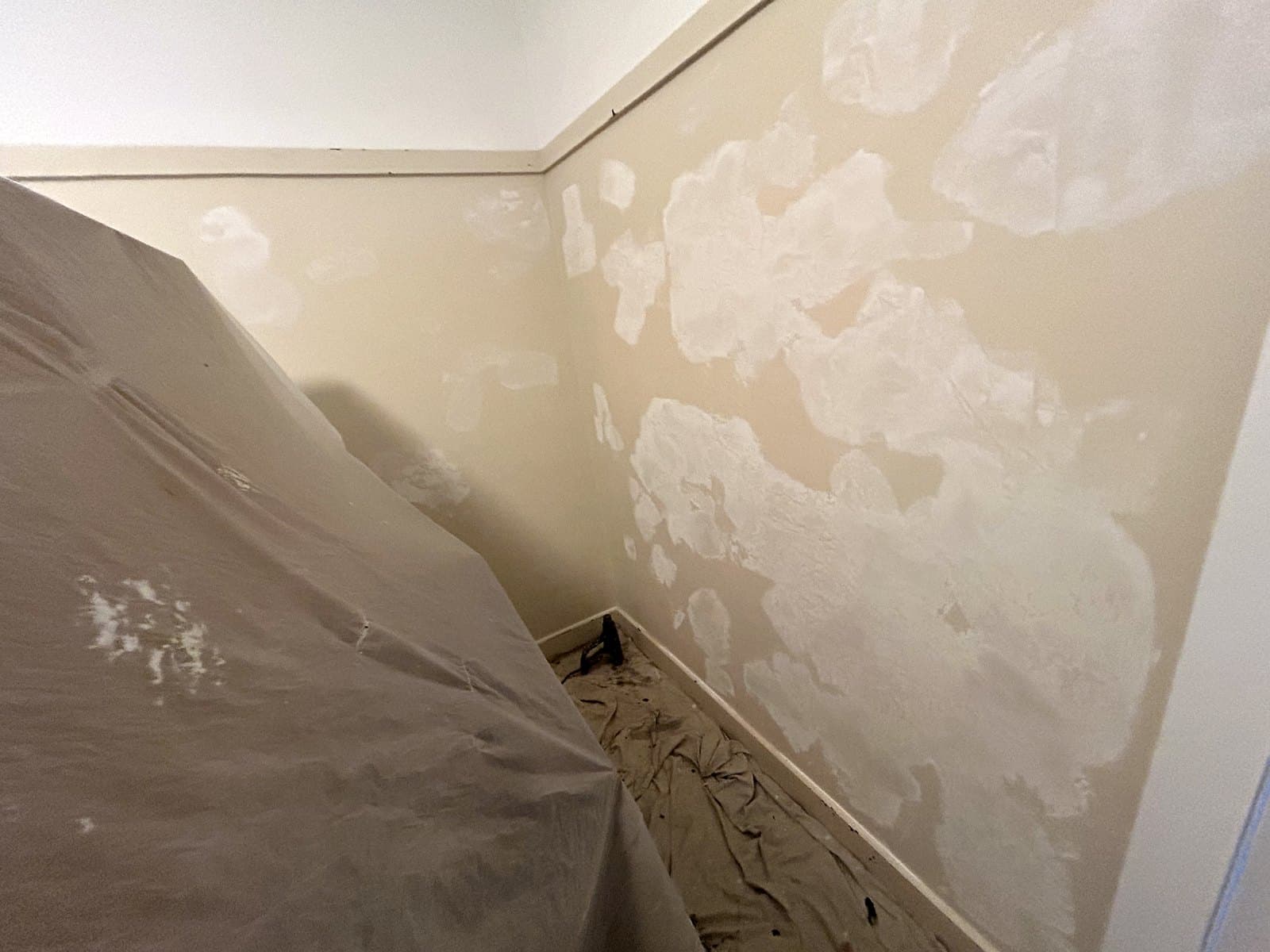 Wall filling and surface preparation before repainting by F&S Painting